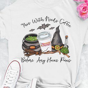 This witch needs coffee Halloween T-Shirt
